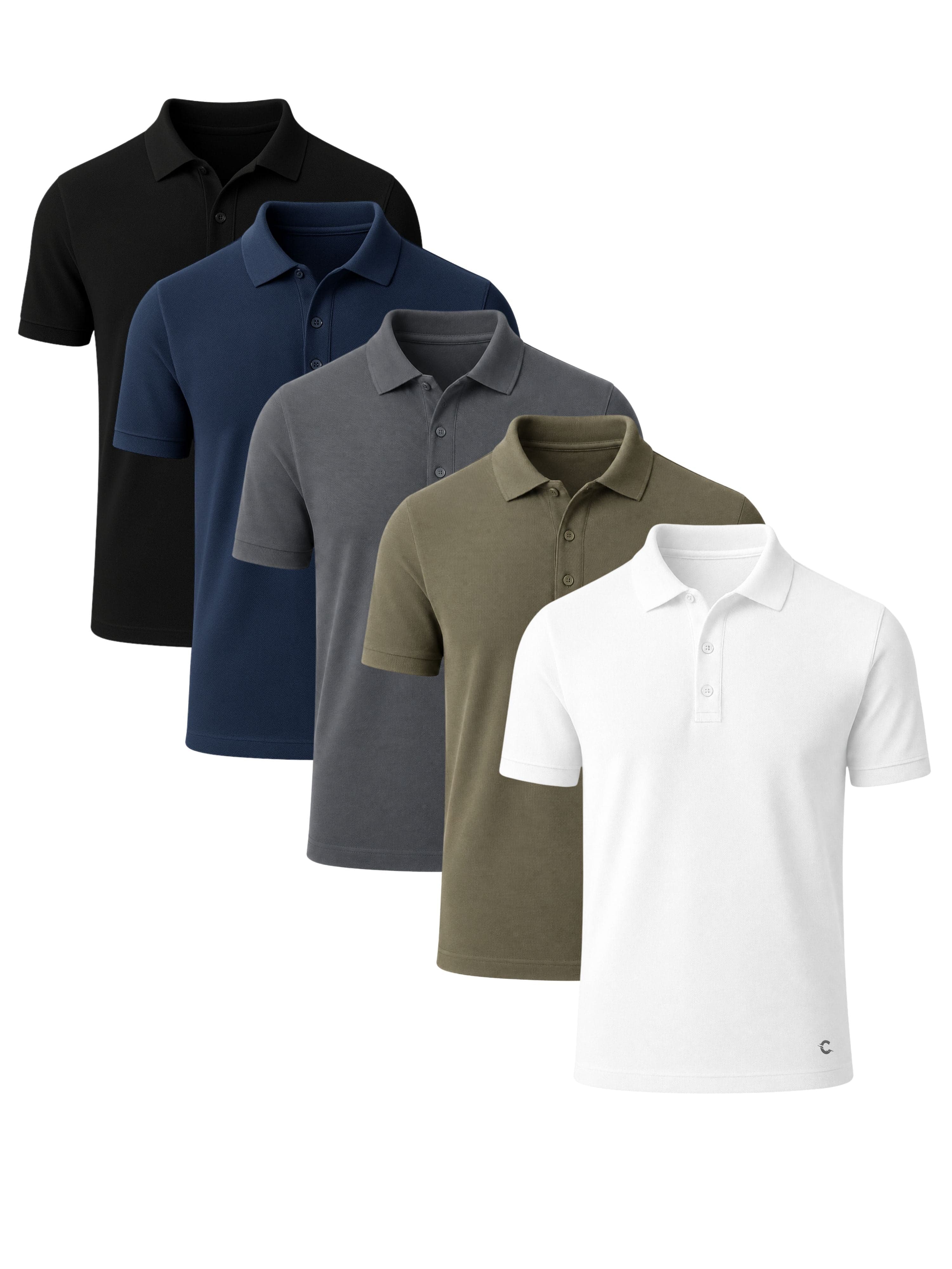 Pique Polos | 5-Pack
