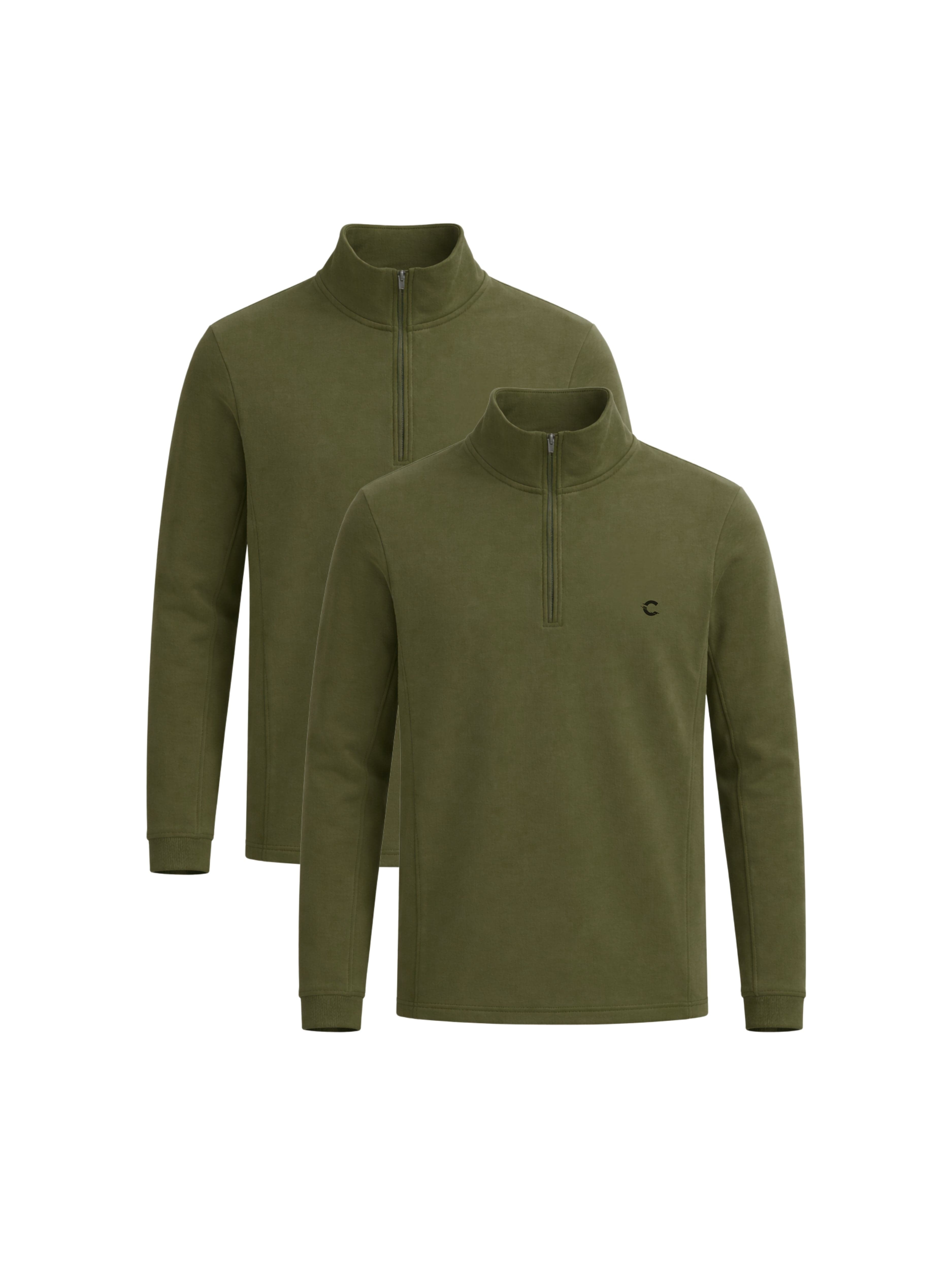 Quarter Zips | 2-Pack | Olive Green
