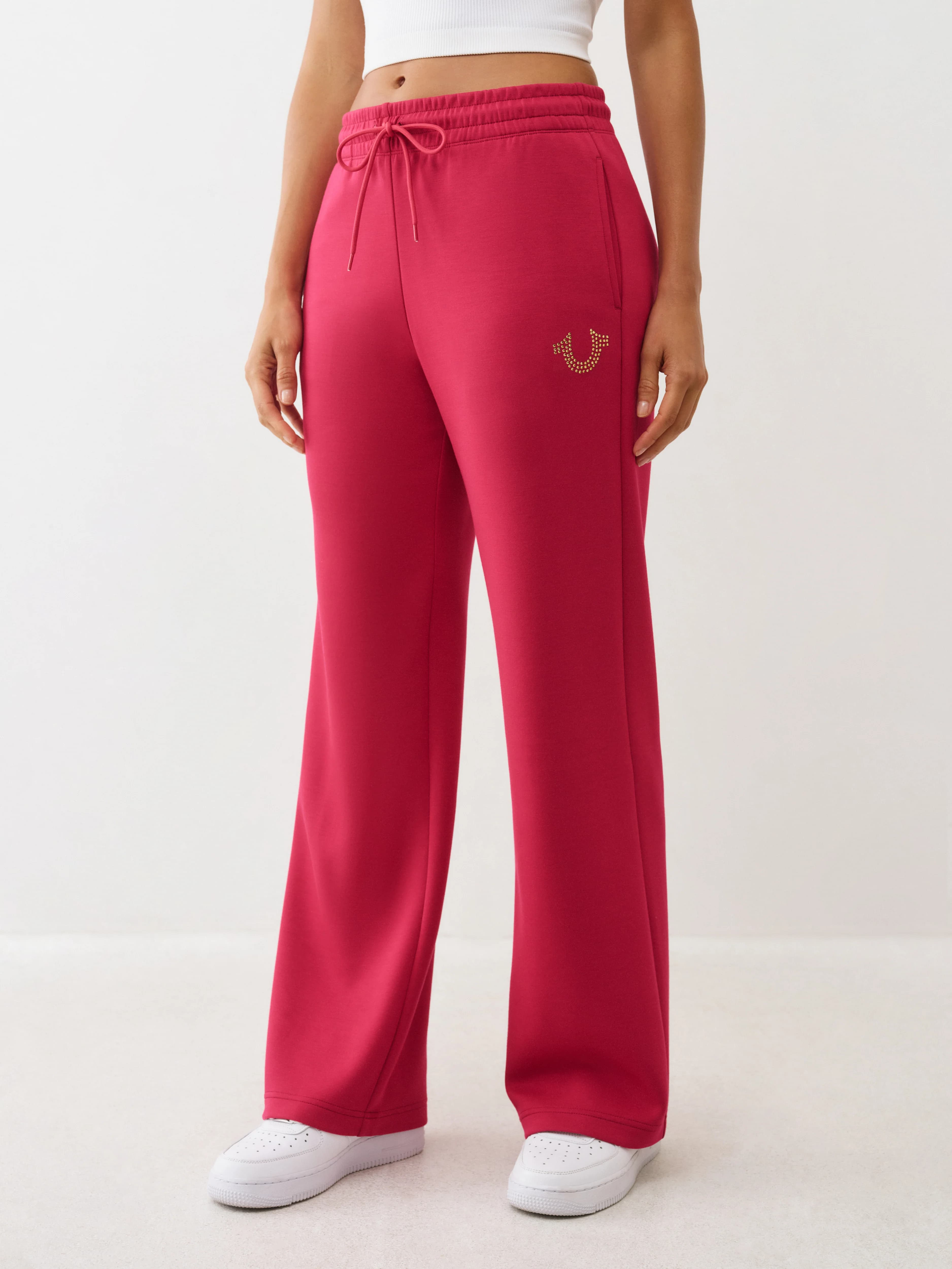 True Religion Hs Straight Leg Sweatpants Cerise