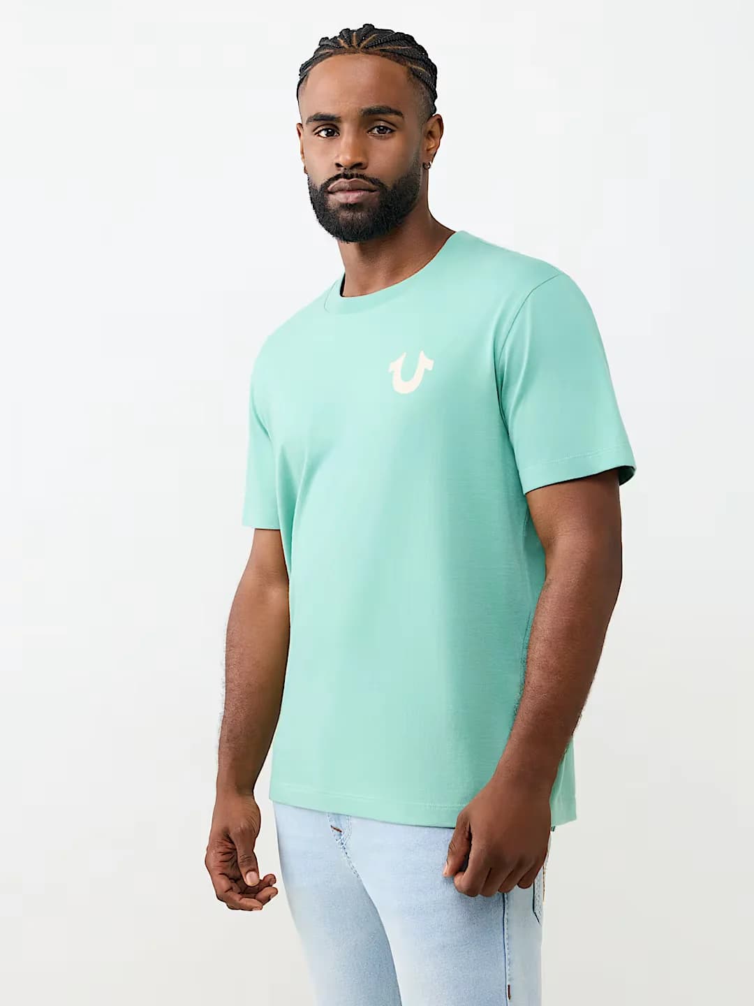 True Religion T-Shirt Tr Rect Beryl Green Beryl Green