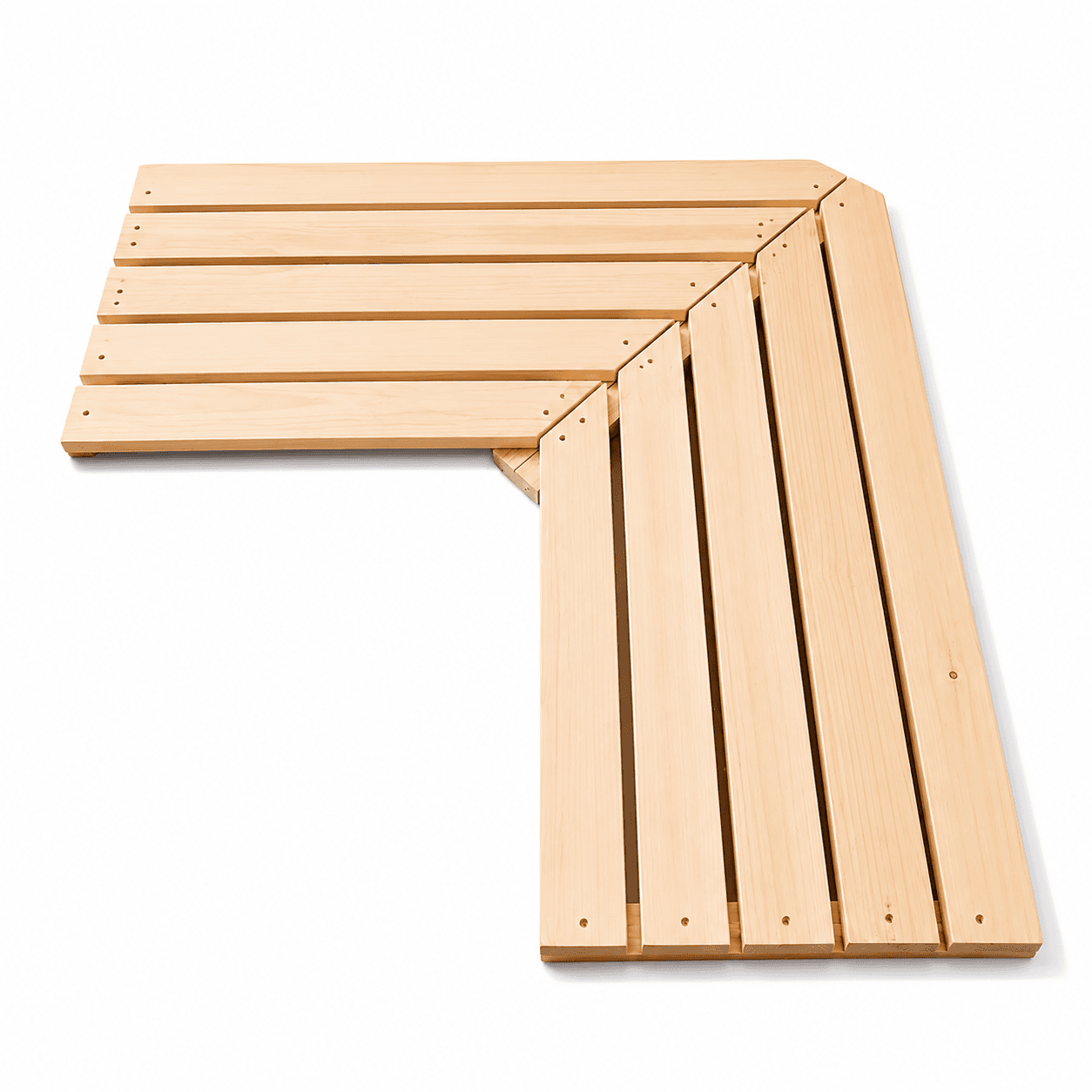 🧱 Pine Modular Corner Shelf (L-Shape)