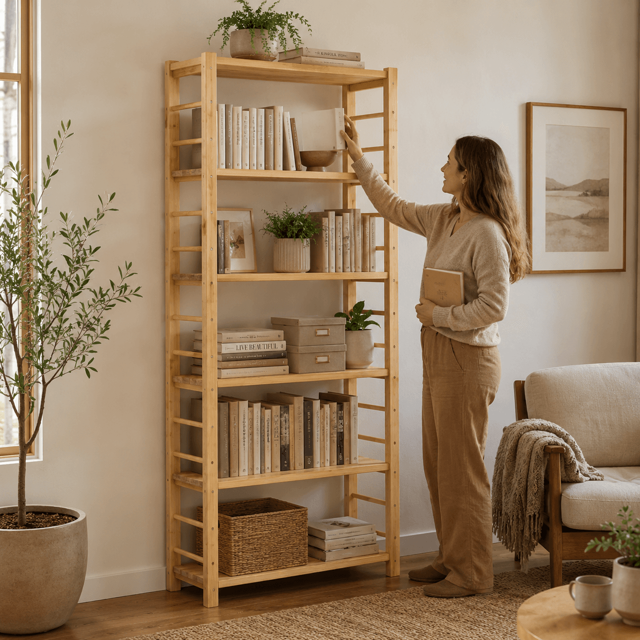 🪵📚 1 Bay Bay Book & Archiving Shelf Unit | 2100mm - 27090mm High x 924mm Wide x 300mm Deep | 6 Levels of Lekker Organised Storage
