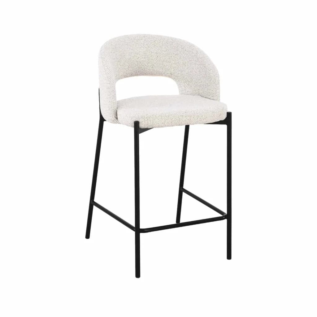 KAYLA TEXTURED FABRIC BARSTOOL