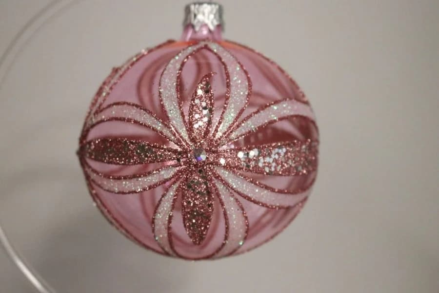 Christmas Bauble Butterfly Pink