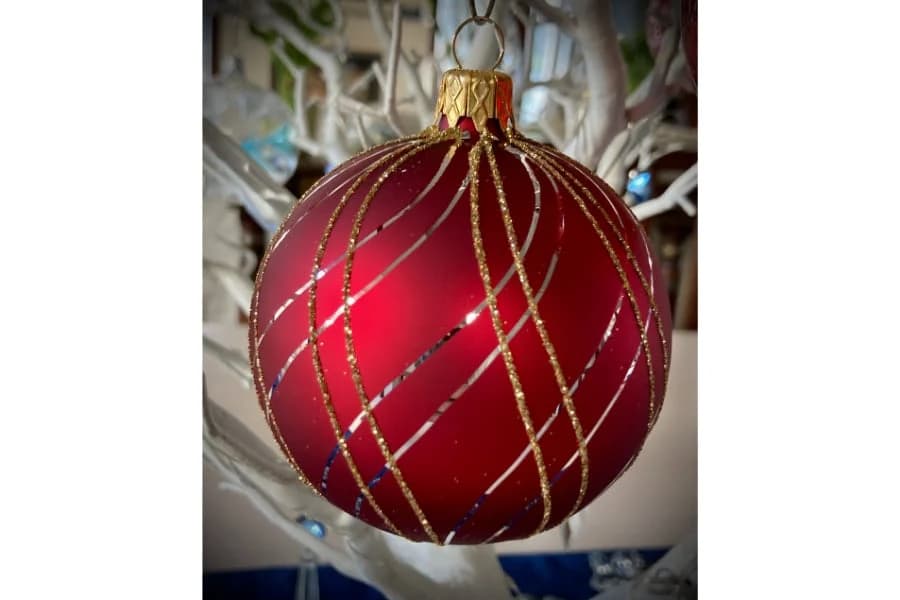 Christmas Bauble Red Elegance