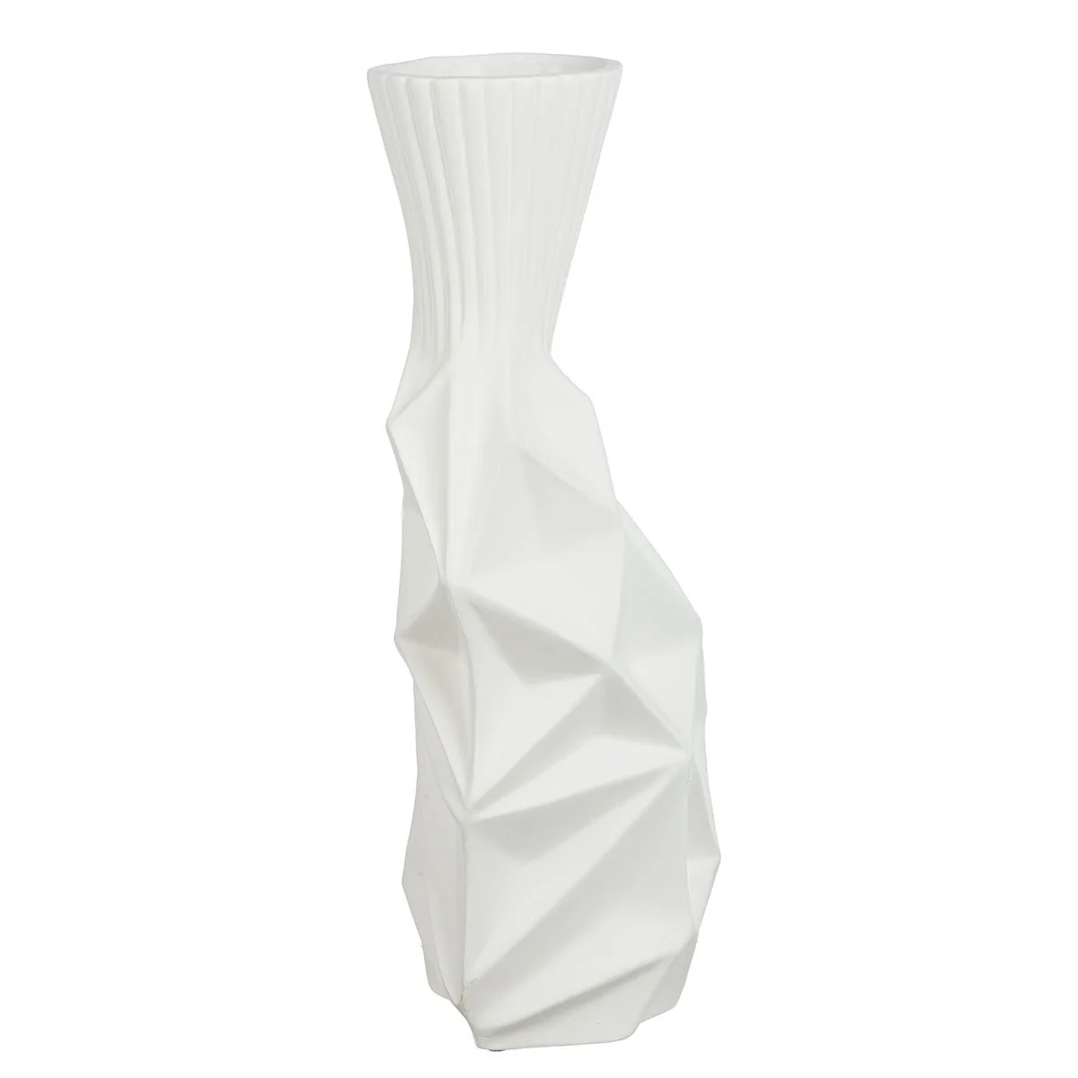 Gilde Vase Ceramics White 44cm