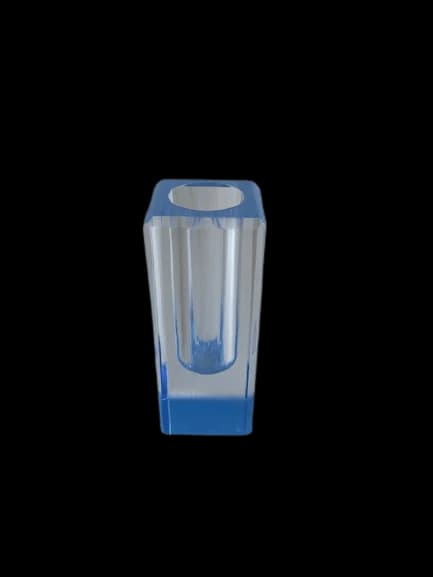 Laser Edge Vase Le Flour Bevelled Short (BLUE)(50mm x50mm x120mm)