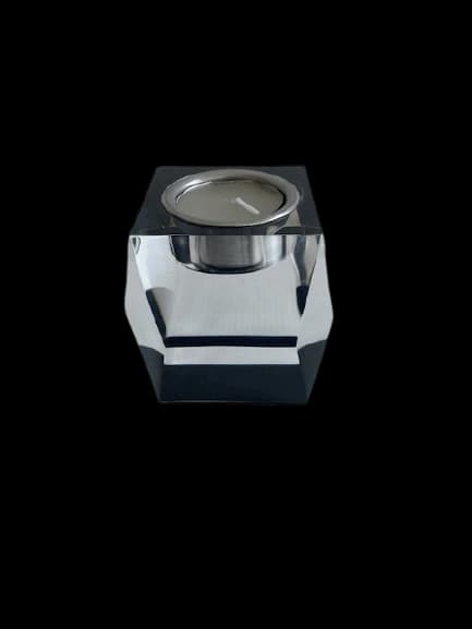 Laser Edge Votive Short (Black)(80mm x 80mm x80mm)