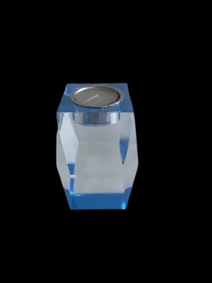 Laser Edge Votive Tall (BLUE)(80mm x 80mm x 120mm)