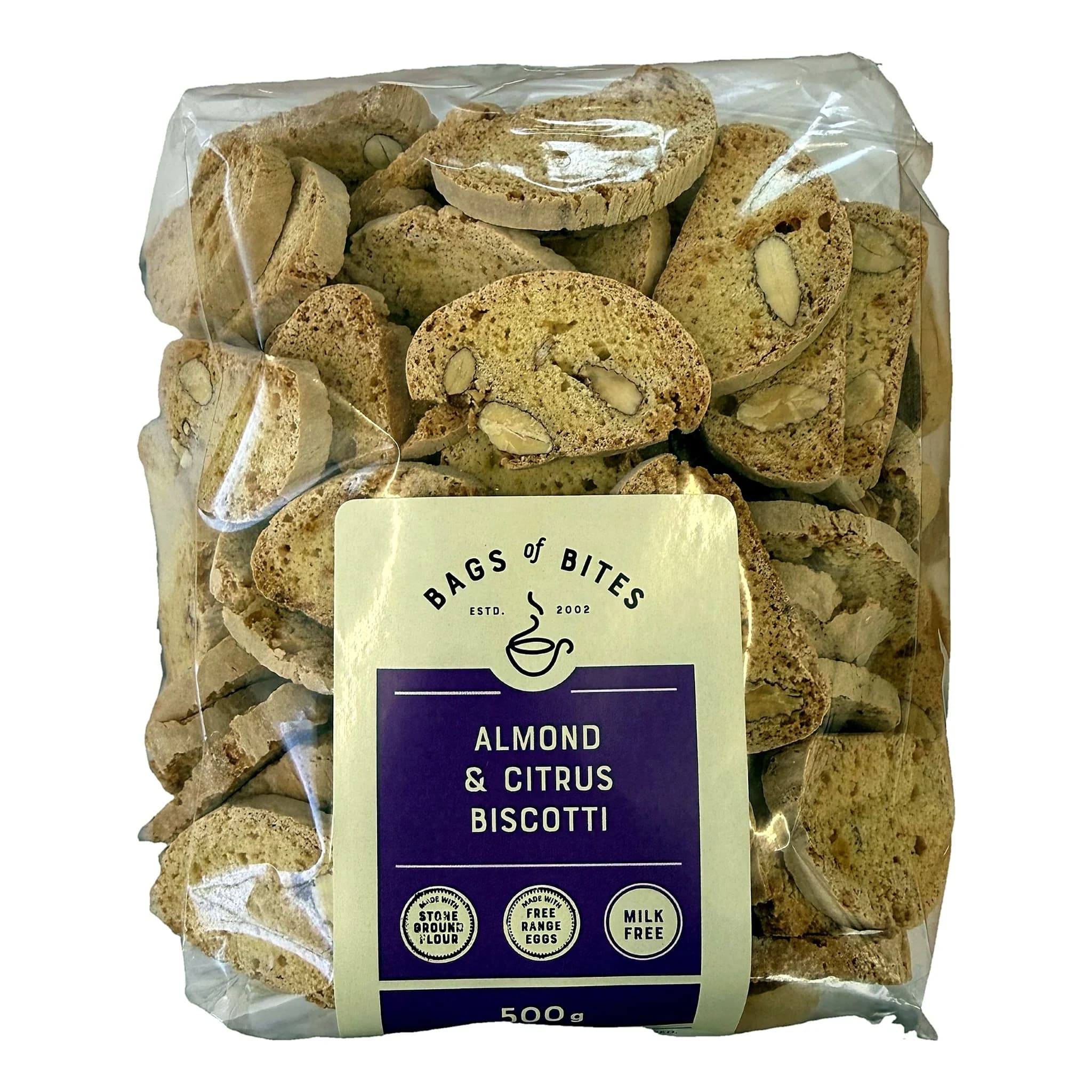 Almond & Citrus Biscotti - Bulk 500g