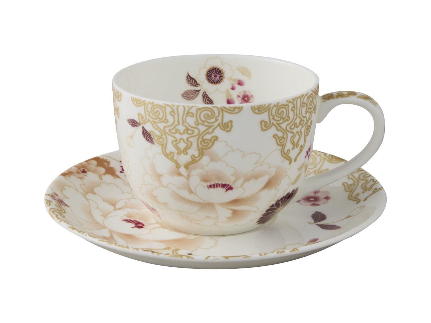 MW Kimono Cup & Saucer 300ML White Gift Boxed