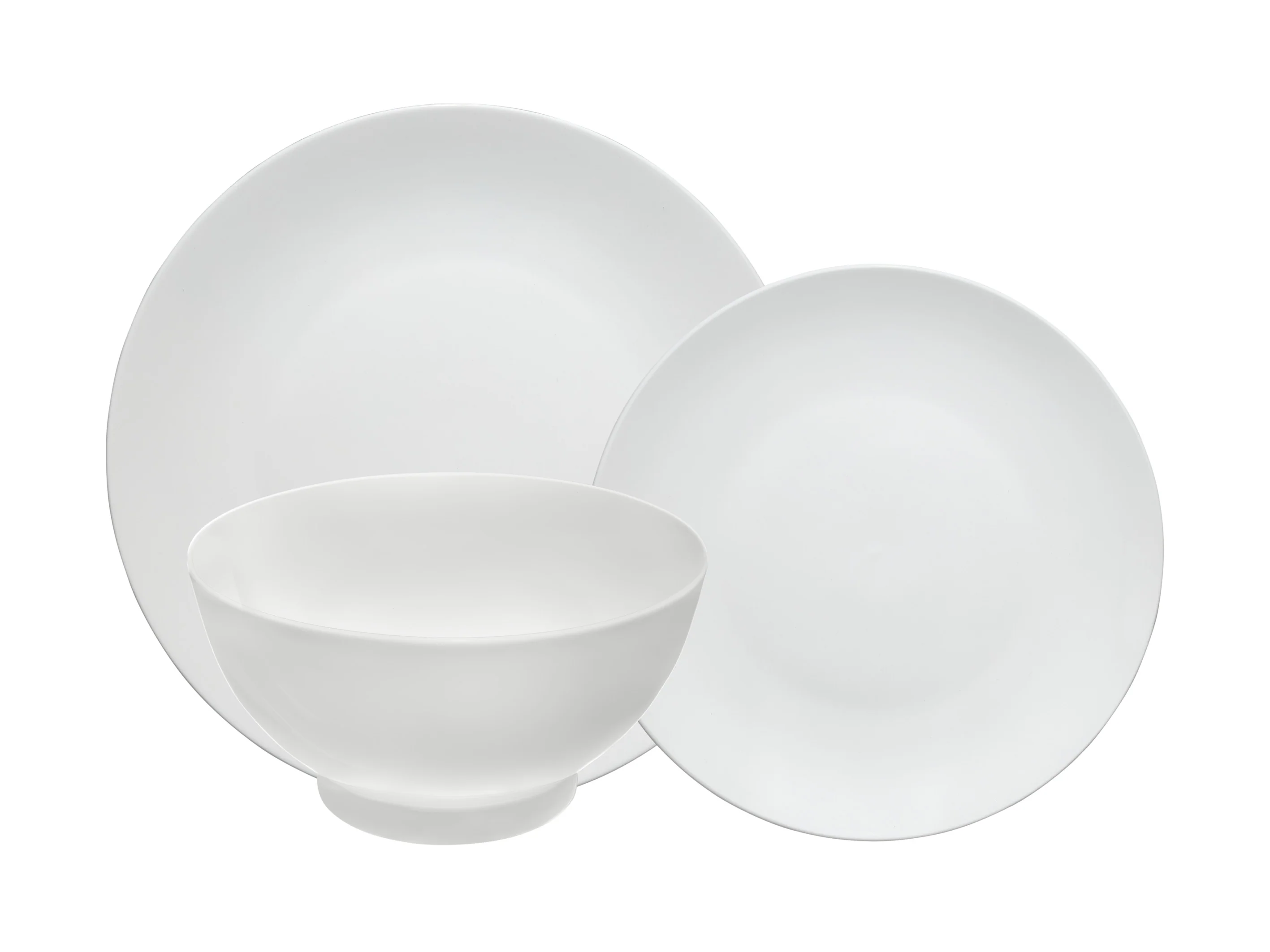 MW White Basics Dynasty Coupe Dinner Set 12pc Gift Boxed