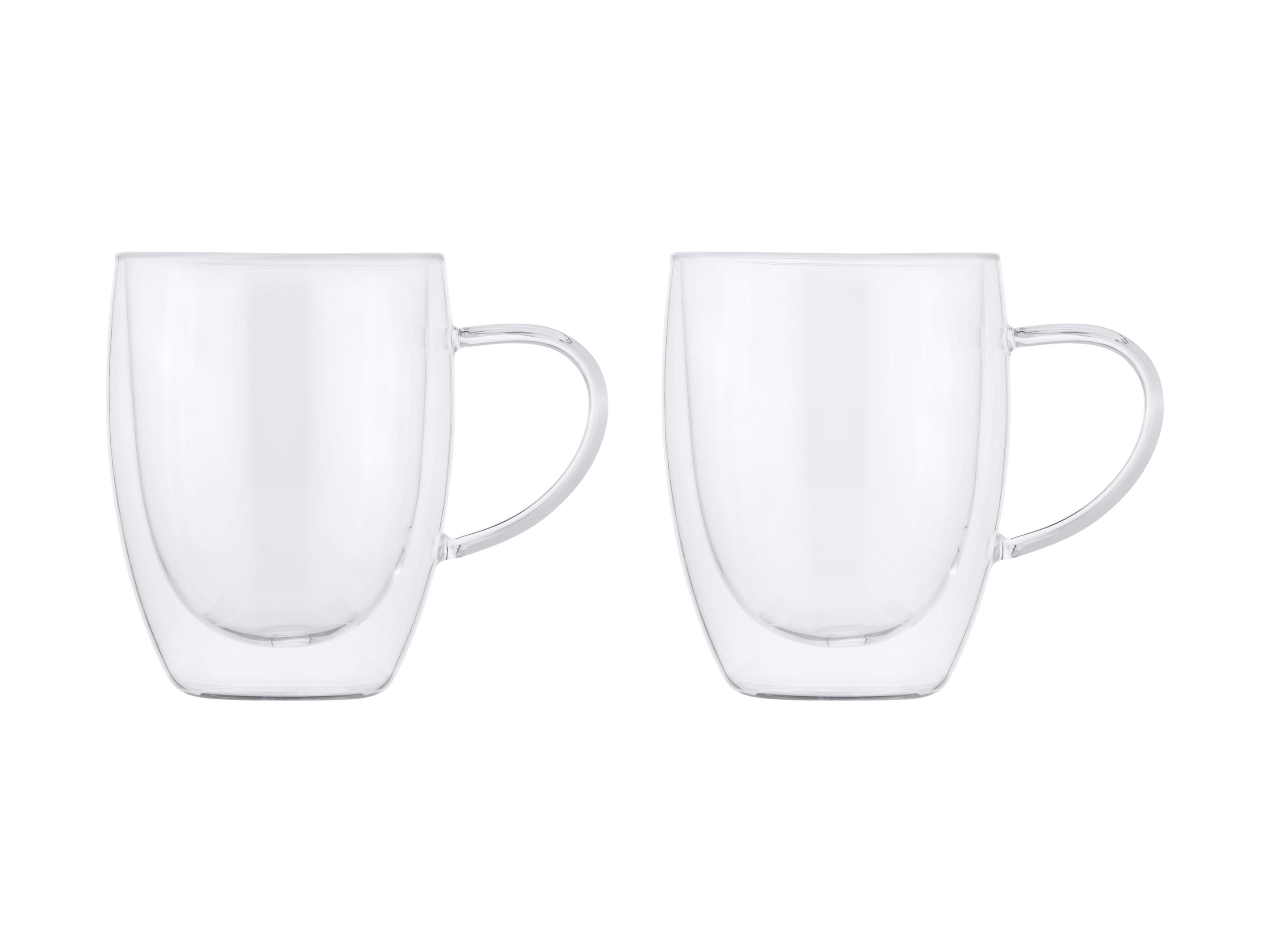 Maxwell & Williams Blend Double Wall Glass Mug 350ML Set of 2 Gift Boxed