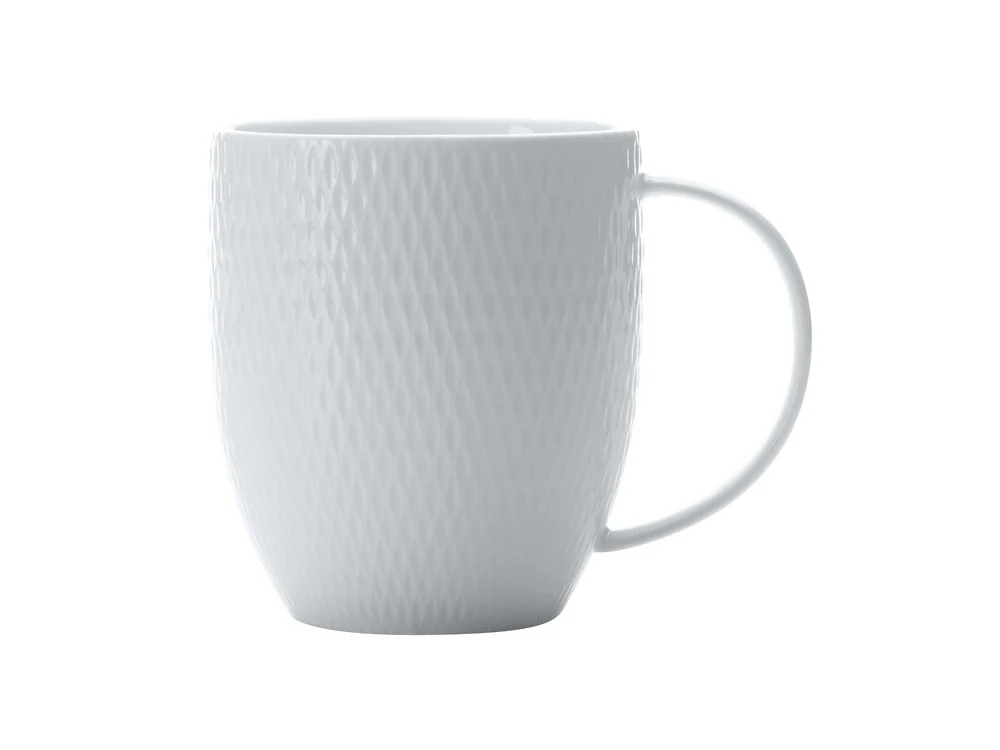 Maxwell & Williams White Basics Diamonds Coupe Mug 420ml