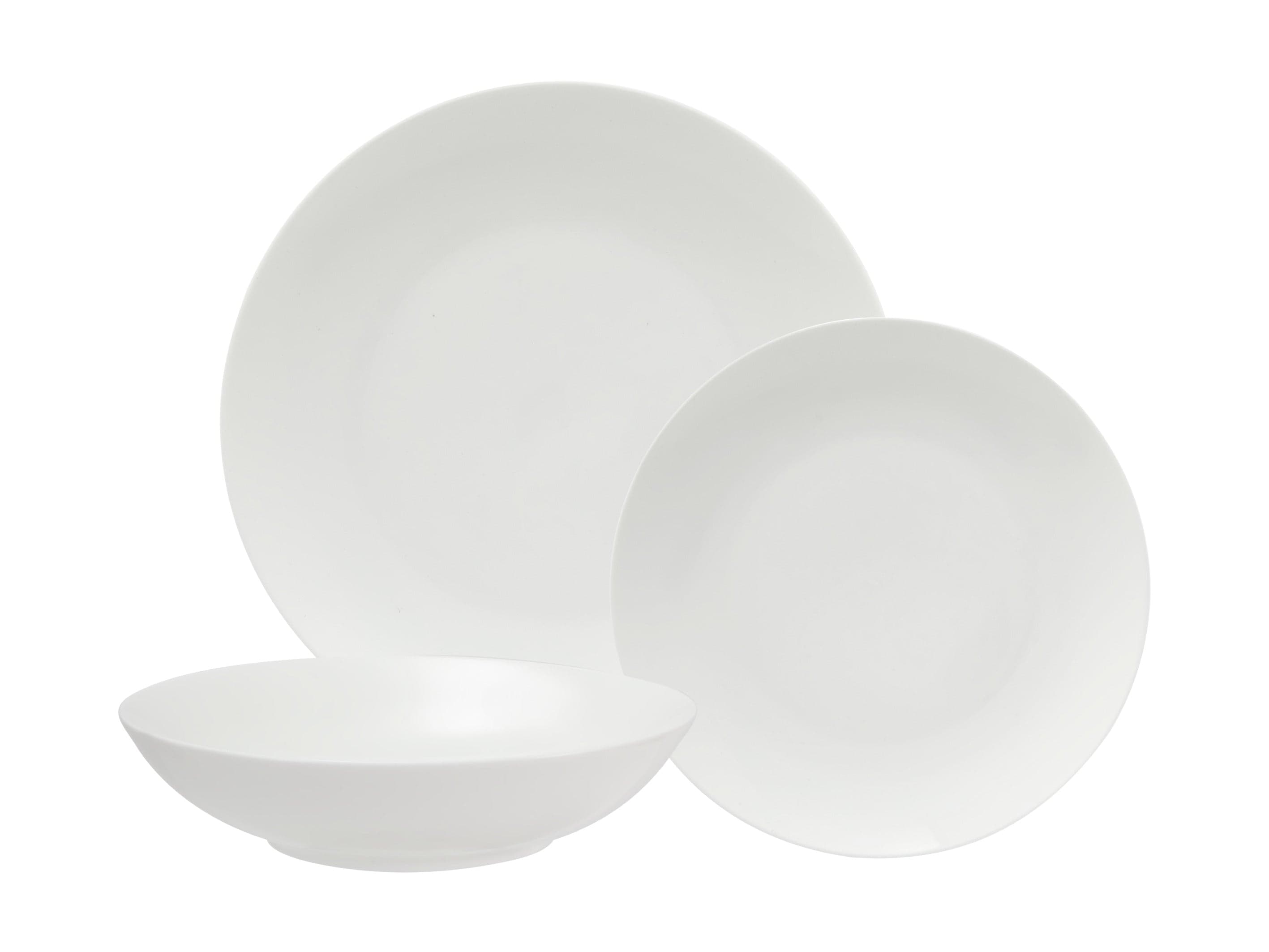 Maxwell & Williams White Basics Tribeca Coupe Dinner Set 12pc Gift Boxed