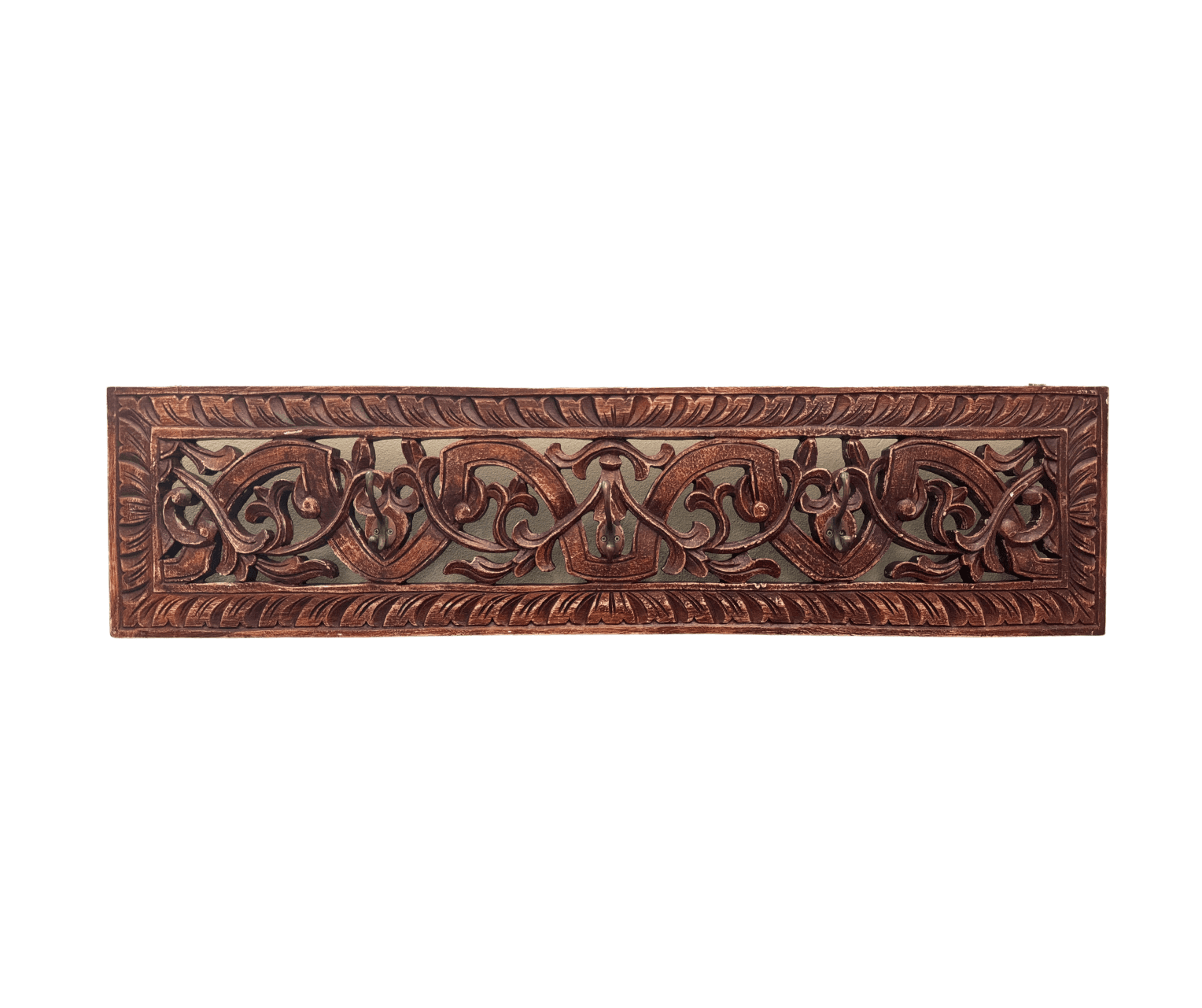 Coat Wall Hanger with Hooks | Bone Brown Colour