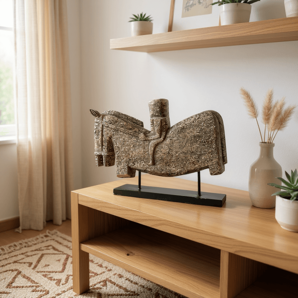 Mounted Horse Ornament | Washed