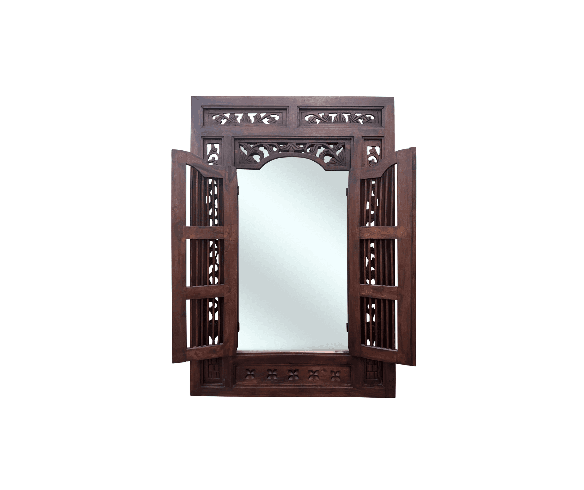 Solo Window Frame Mirror 120 X 80 | Brown