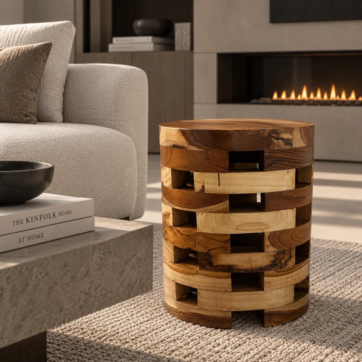 WOODEN SUAR STOOL 35X35X40CM