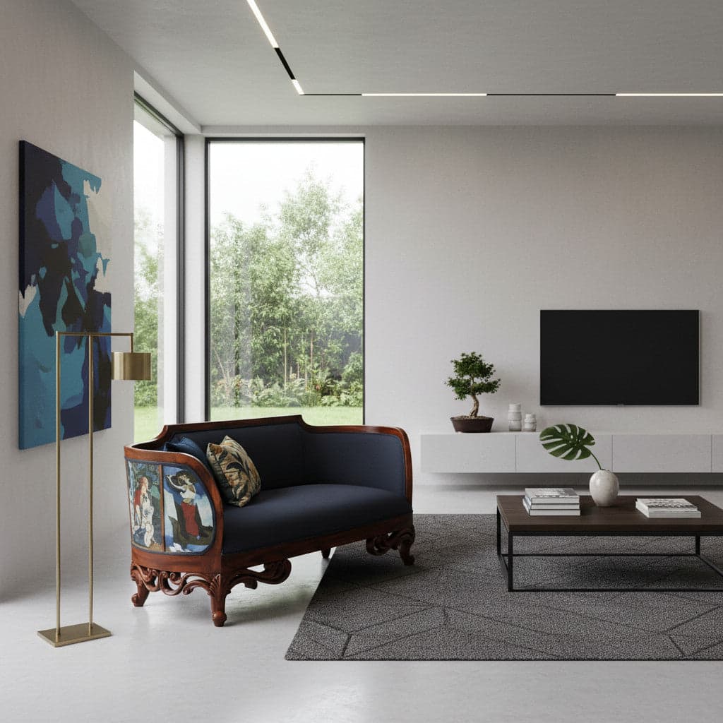 Sofa Capsul 2 Seater| Sofa Chair Upholstered