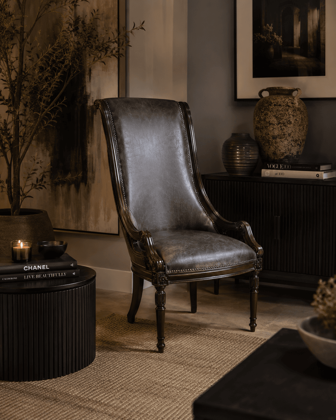 Chair Bex Cognac Leather | Occasional