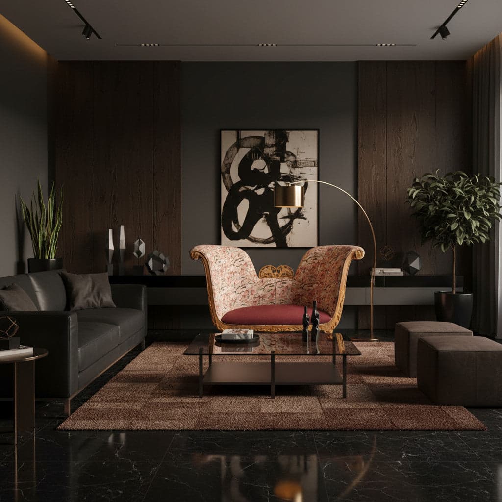Sofa Capsul High 2 Seater| Sofa Chair Upholstered