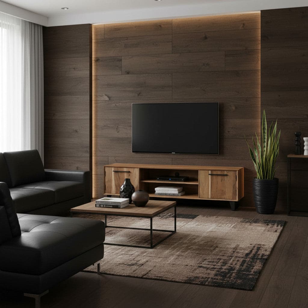 2 Door TV & Plasma Stand | Natural 180x40x50