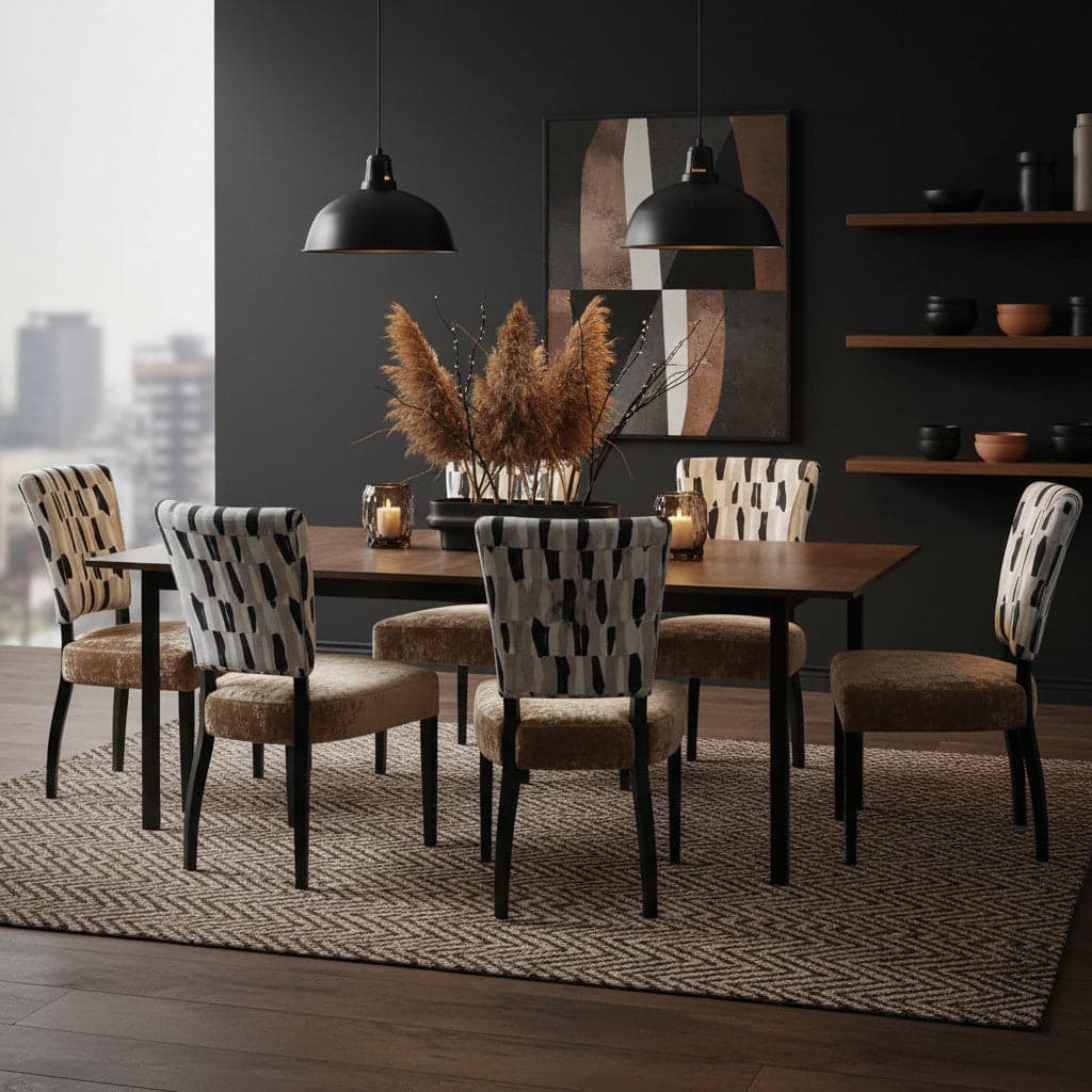 Contemporary Pattern Accent Dining Chair