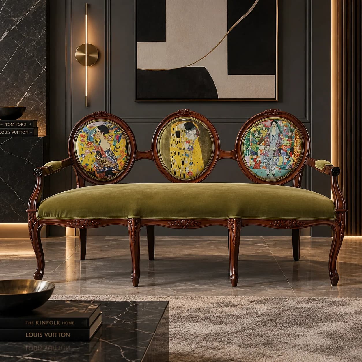 Sofa O Seater Face Print | Sulphur