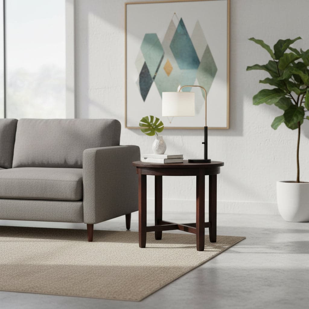 Straigh Leg Side Table | Dark Brown 83x40x40