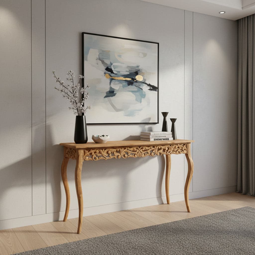 Console Table Engraved | Natural