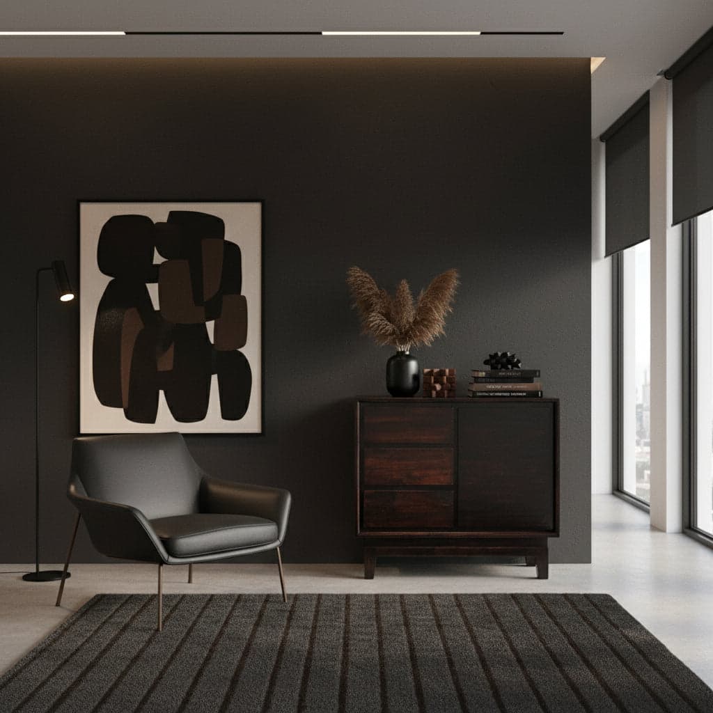 Sideboard 3 Drawer, 1 Door | Dark Wood 100x49.5x90