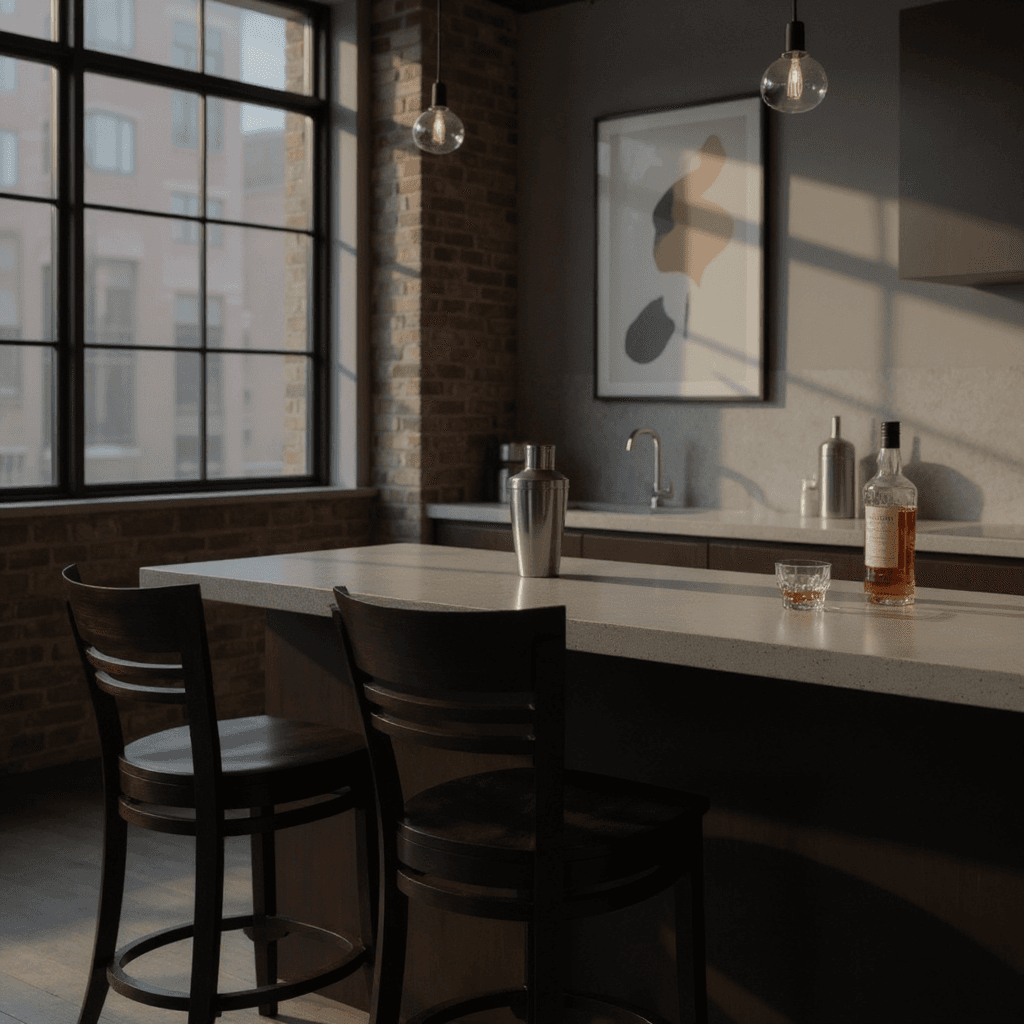 Swivel Bar Chair | Natural 115x42x42