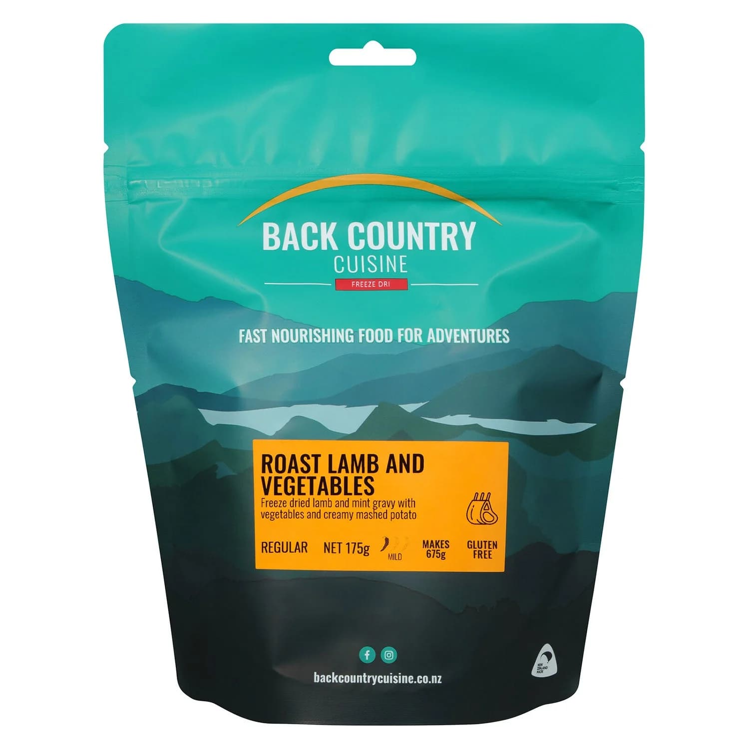 Back Country Cuisine Freeze Dried Roast Lamb & Vegetables - Gluten Free
