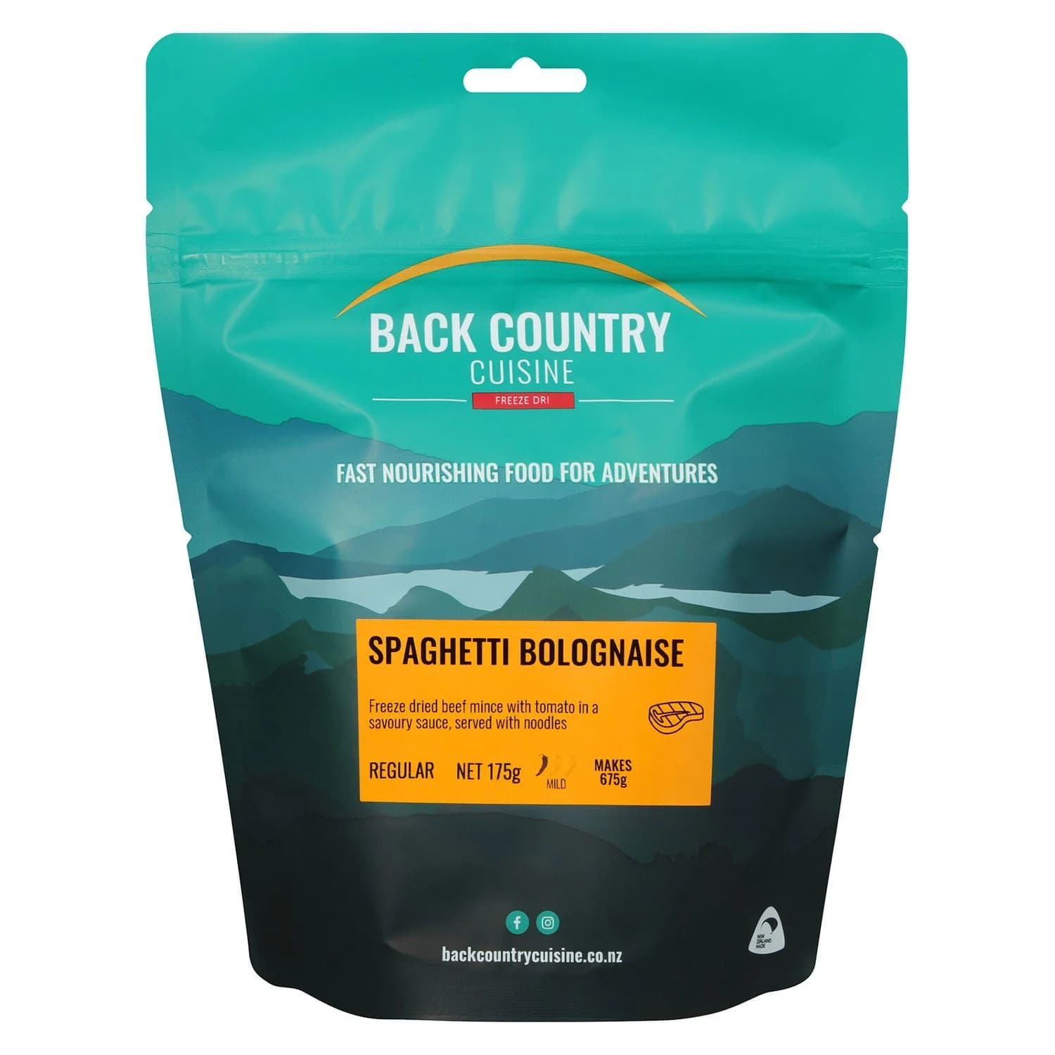 Back Country Cuisine Freeze Dried Spaghetti Bolognaise