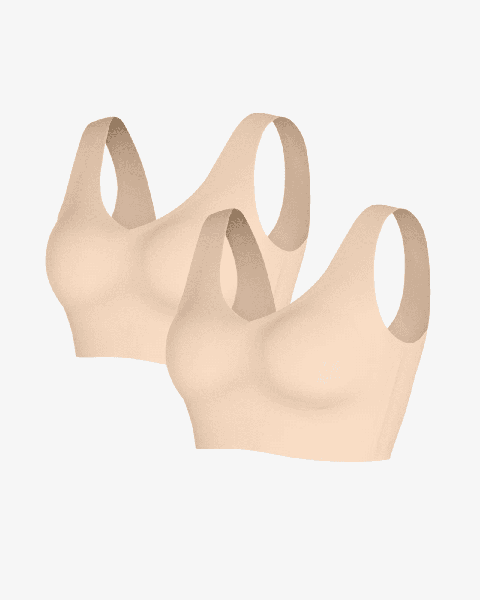 Amelia Wireless Comfort Bra 2-Pack Champagne Beige
