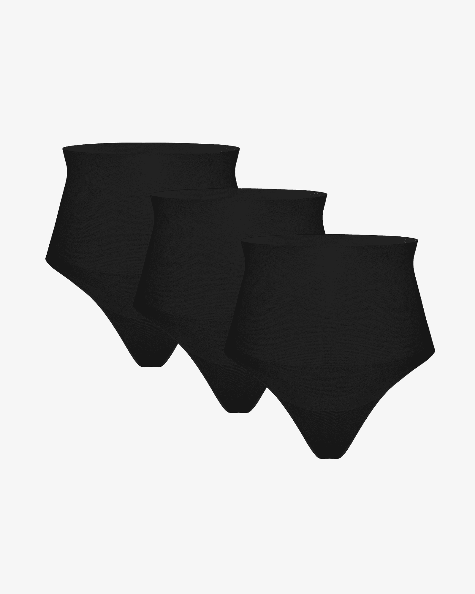 Maya High-Waist Thong 3-Pack Carbon Black