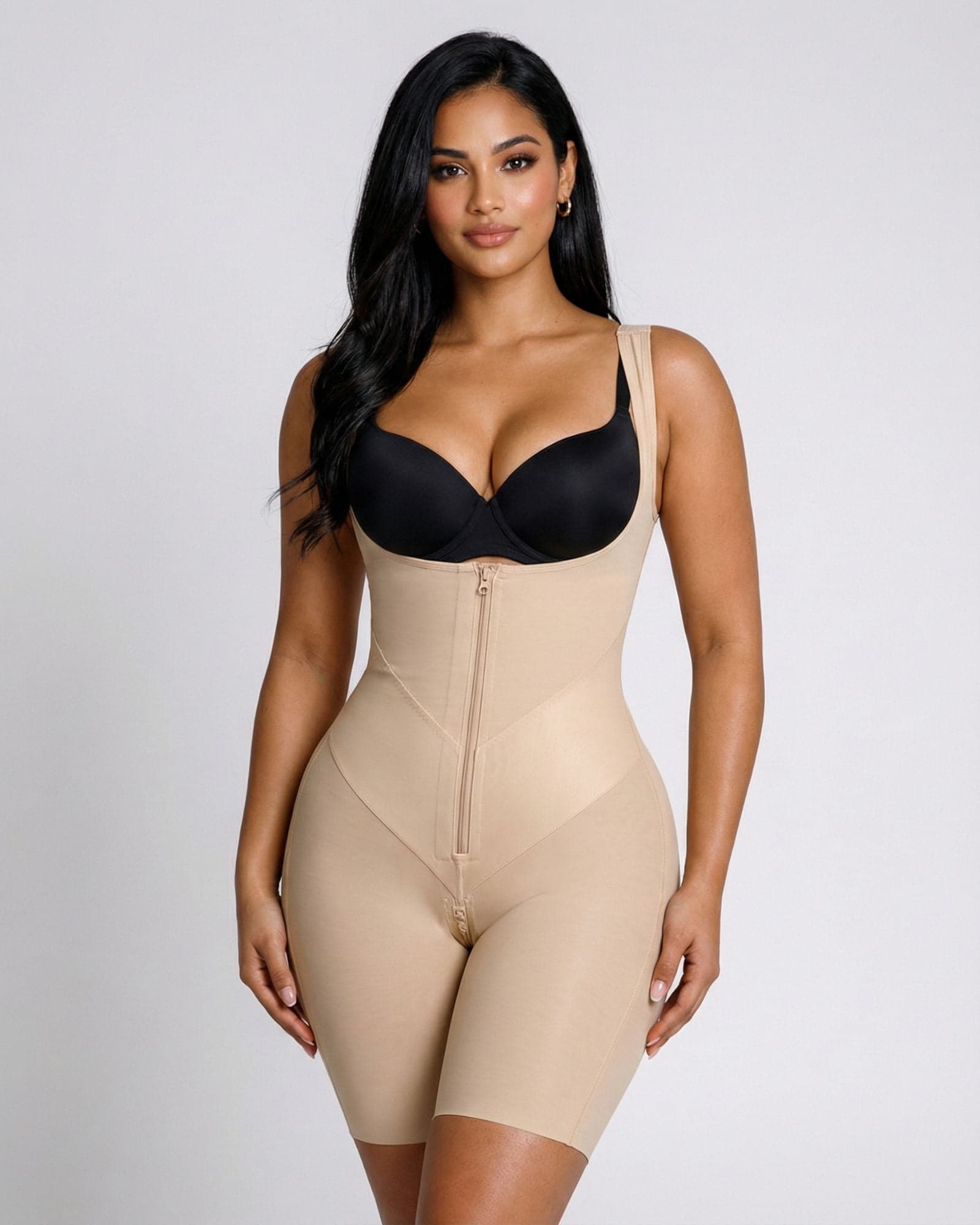 Raya Open Bust Mid-Thigh Bodysuit