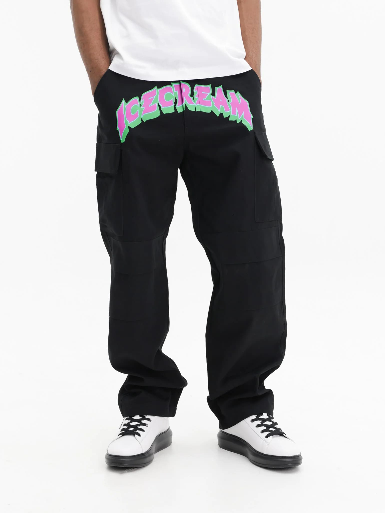 Ice-cream Pants Ic Print Logo Black