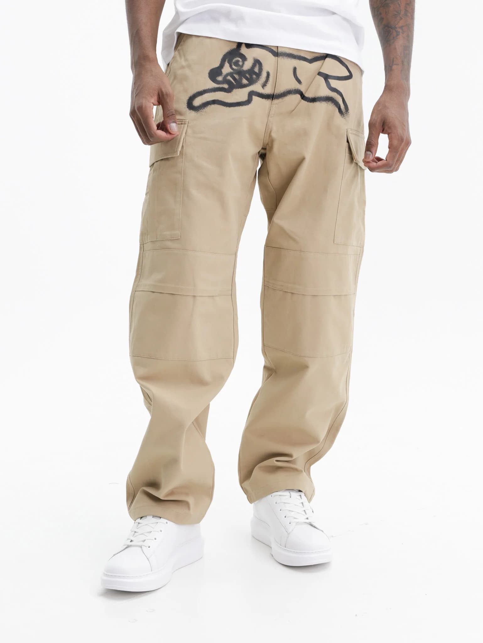 Ice-cream Pants Spray Paint Dog Tan
