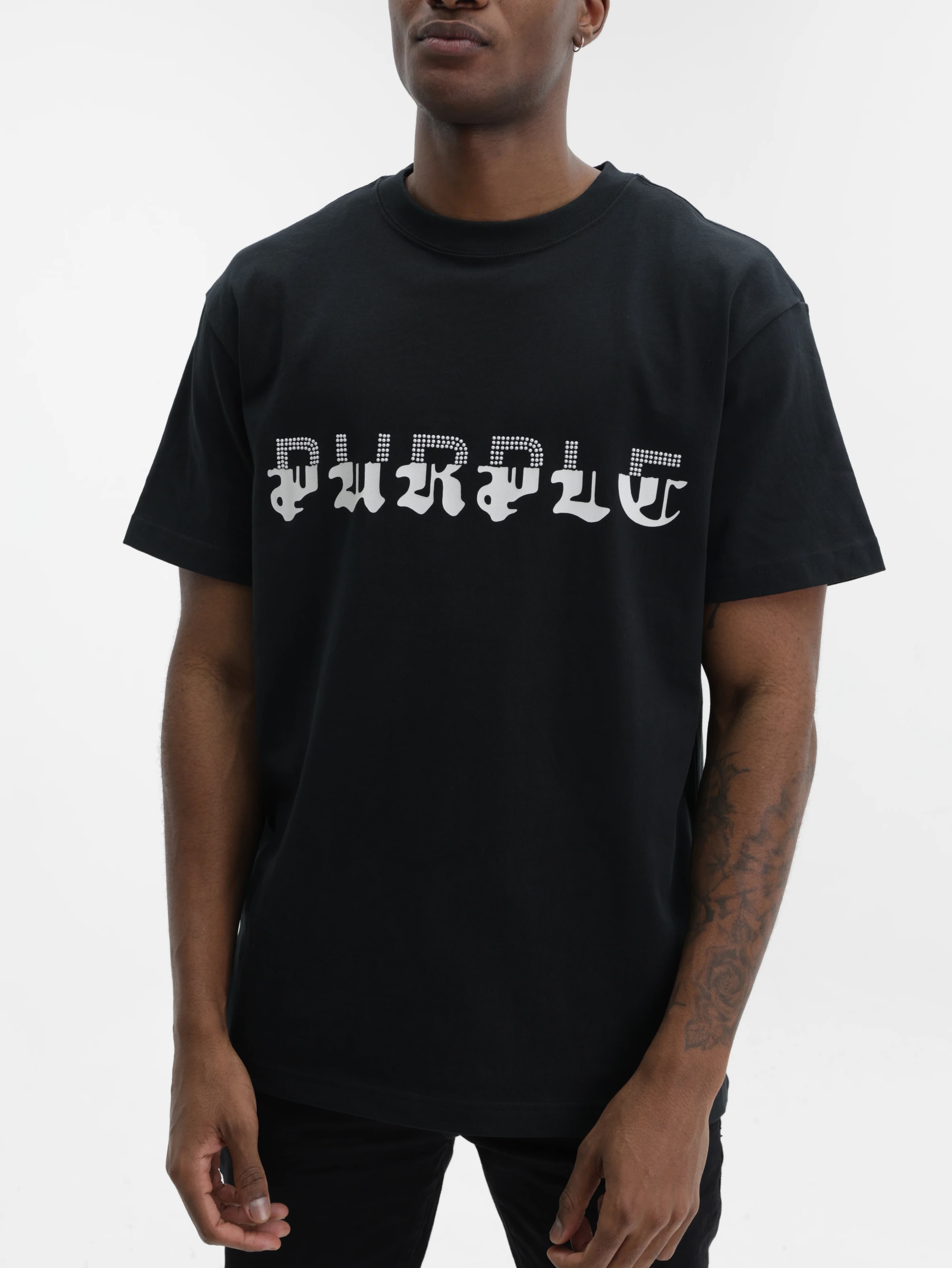 Purple T-Shirt Hwt Black