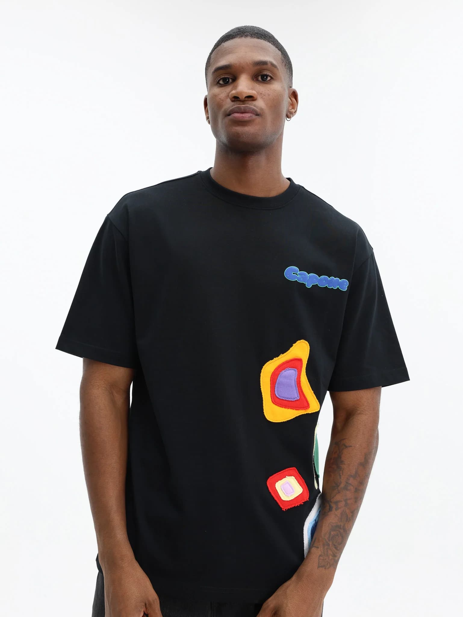 Capone T-Shirt Patches Logo Black-Multi
