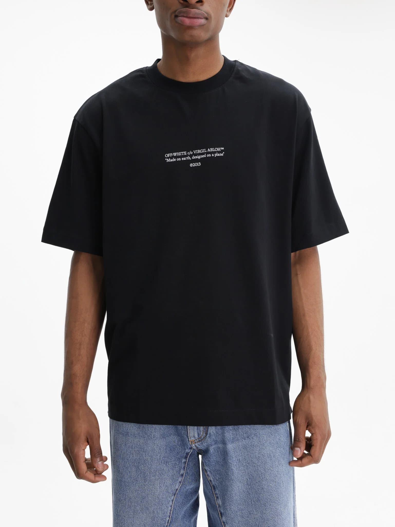 Off - White T-Shirt Statement SS Skate Black