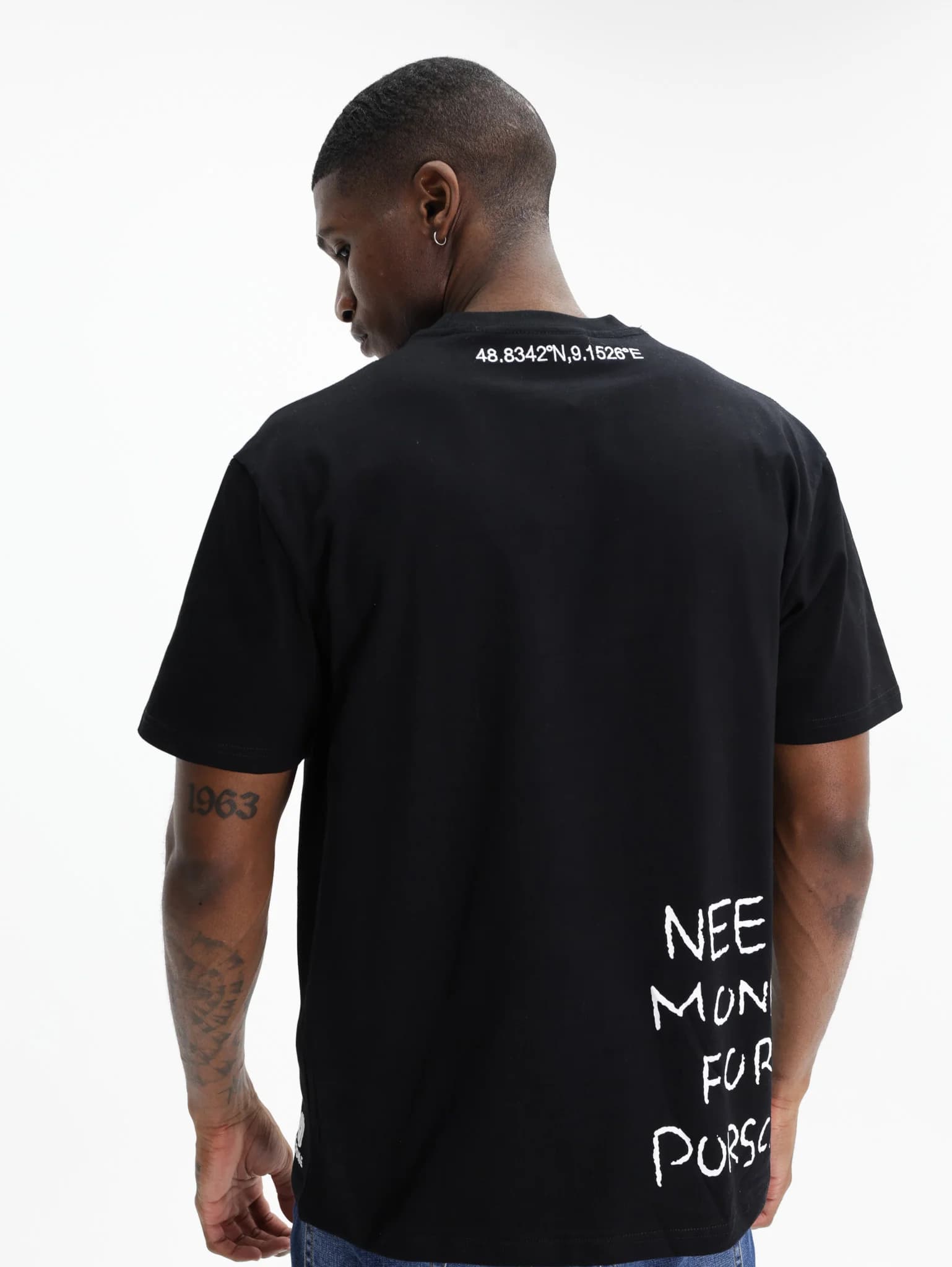 Need Money For Porsche Back Print Black
