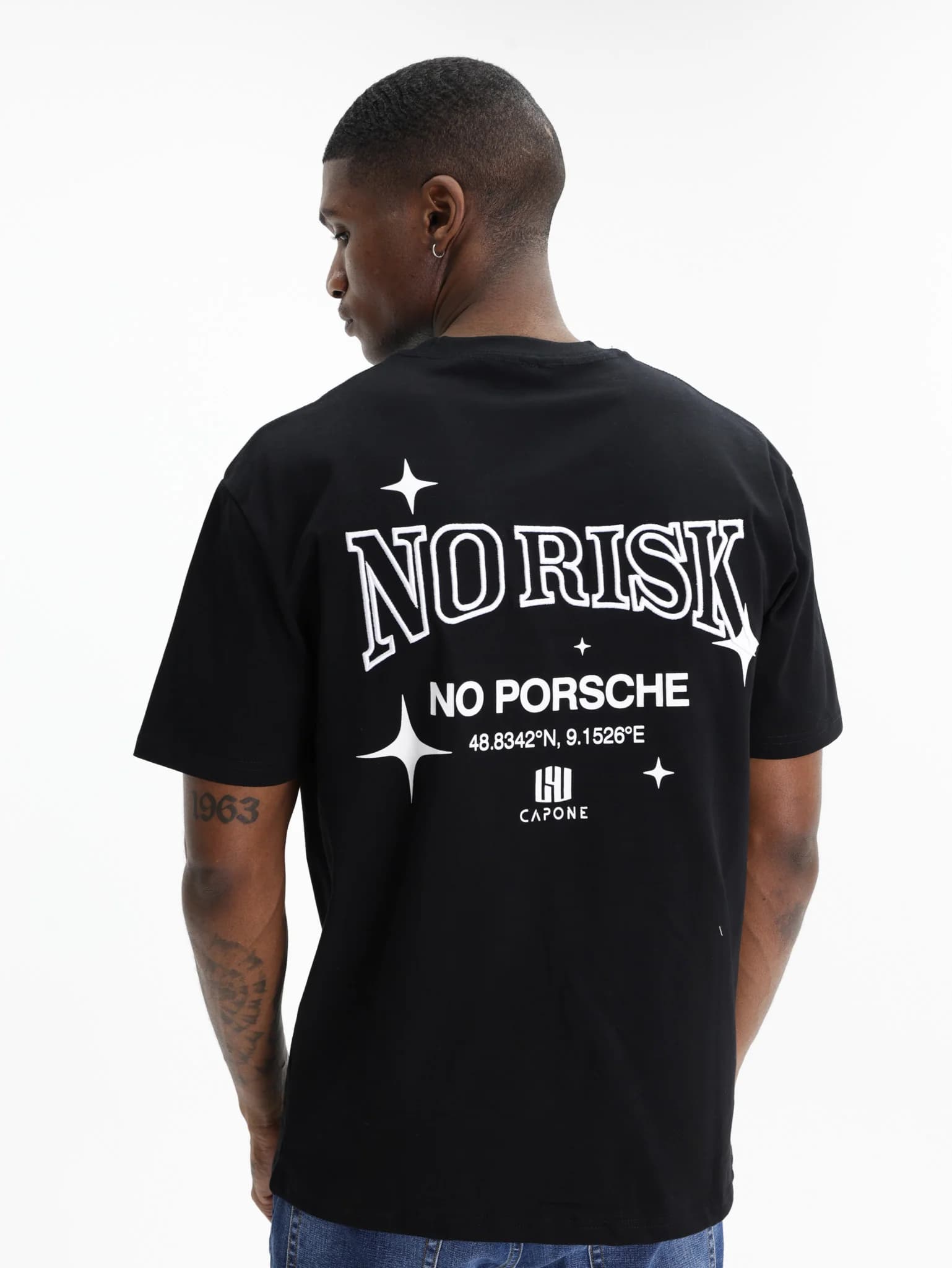 Need Money For Porsche Back Print No Risk No Porsche Black