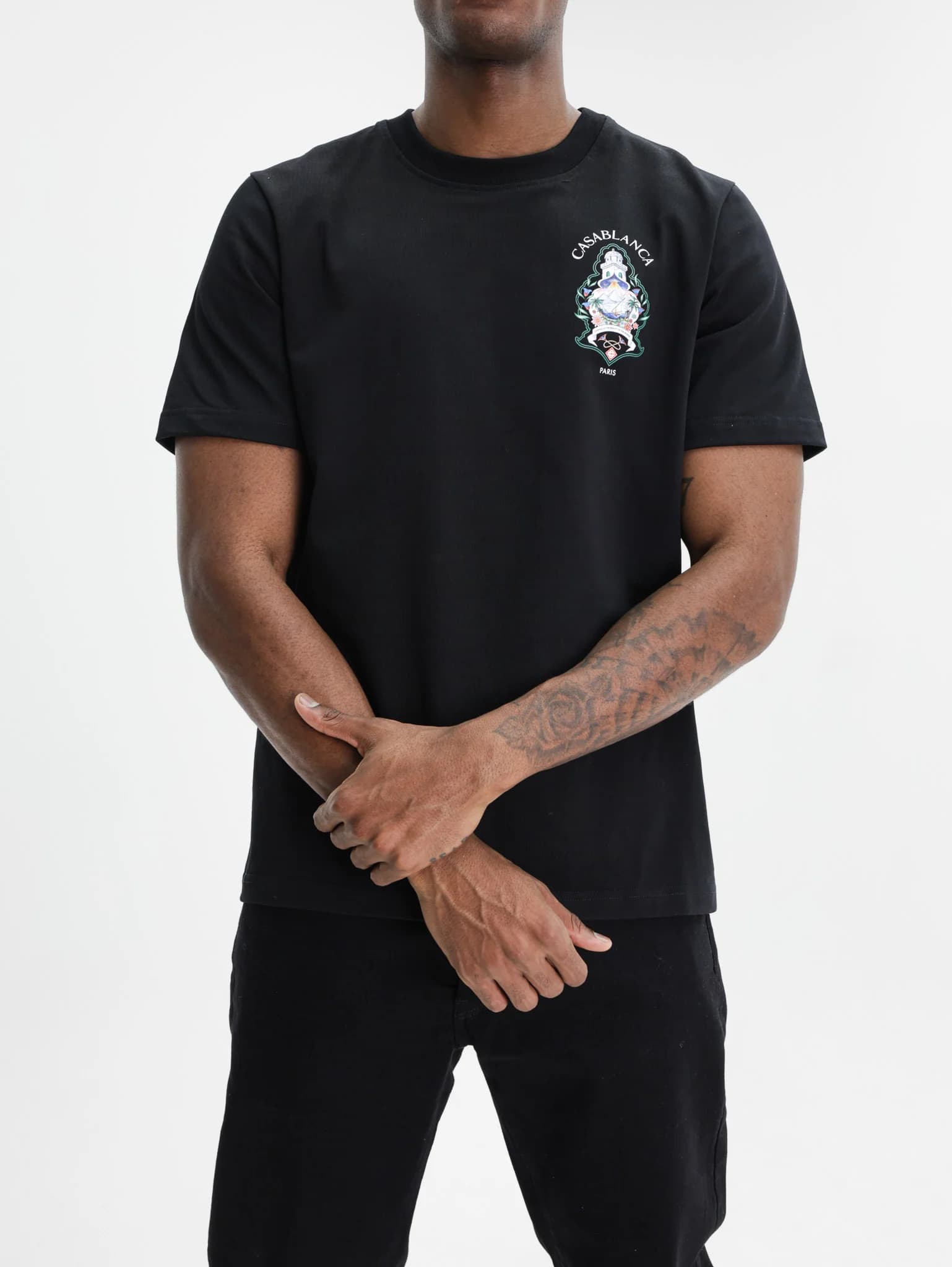 Casablanca Classic T-Shirt Hotel Emblem Black