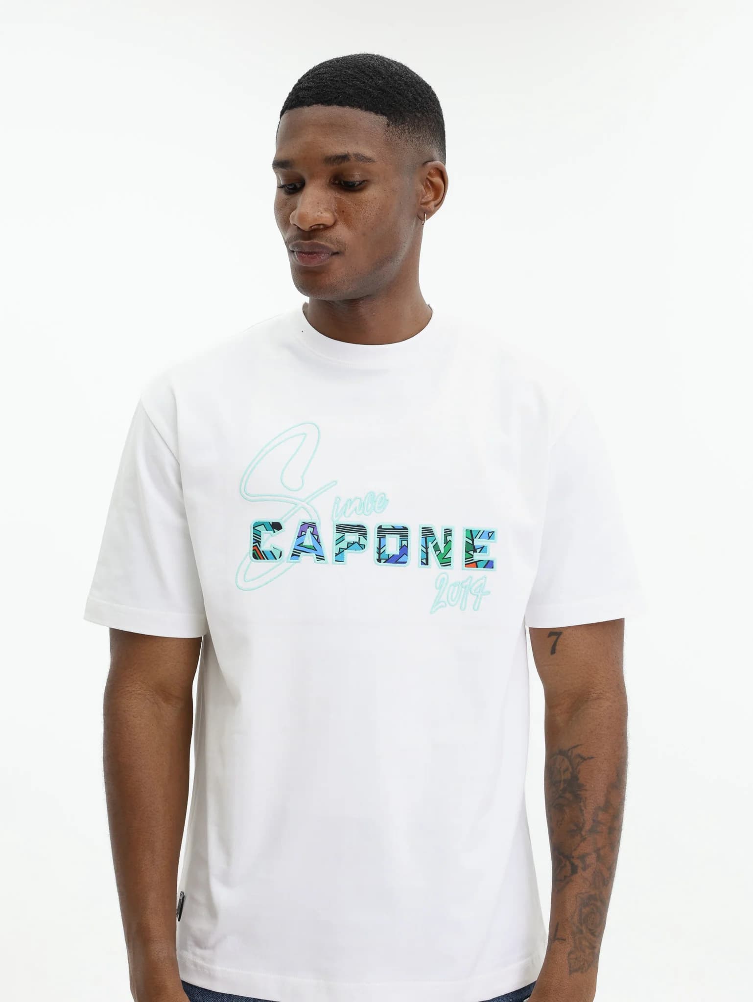 Capone T-Shirt Logo Since 2014 White-Multi
