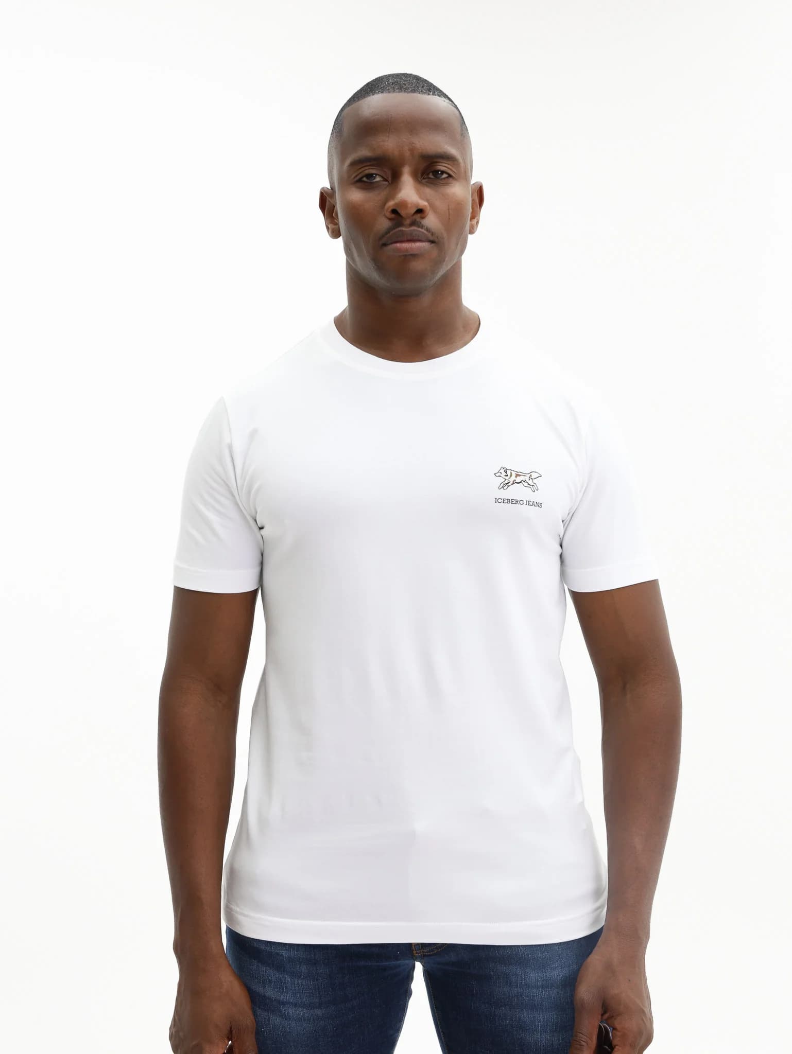 Iceberg T-Shirt Wolf Logo White