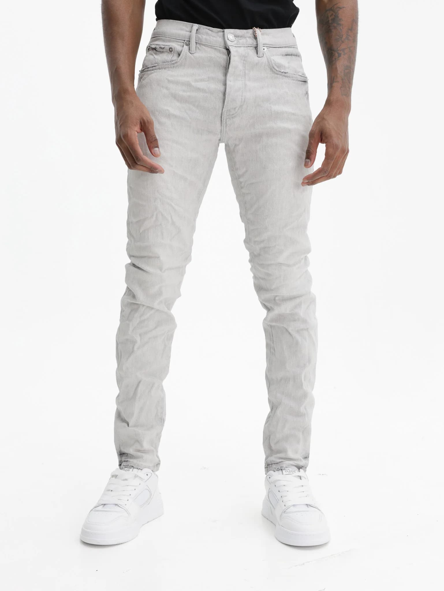 Purple Jeans Skinny Coated Grey