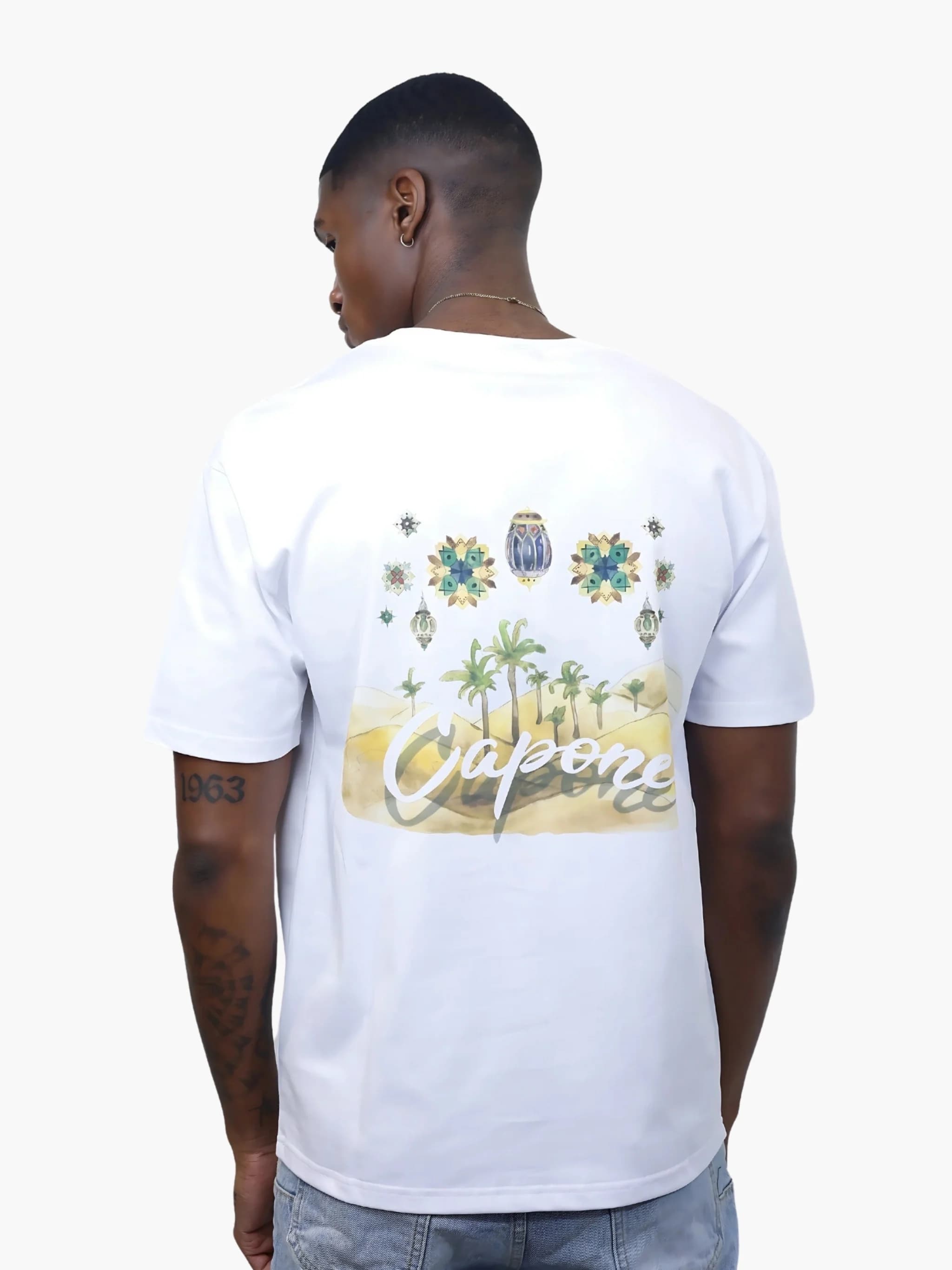 Capone T-Shirt Desert Palm White